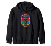 Hindu Ganesha Puja Elephant God India Meditation Yoga Murti Zip Hoodie