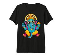 Hindu Ganesha Puja Meditation Yoga Murti Elephant God India Premium T-Shirt