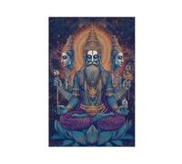 Hindu God Brahma Art Print, Creator of Universe Canvas Poster Wall Art Decor Print Picture Paintings for Living Room Bedroom Decoration 12x18inch(30x45cm)