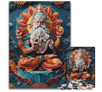 Hindu God Brahma Jigsaw Puzzles for Adults 1000 Piece Wooden Jigsaw Puzzles for Adults Perfect Home Or Office Decor Ideal 1000 PCS(75x50cm)