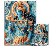 Hindu God Indra 1000 Piece Puzzle Difficult Puzzles for Adults Interactive Family Game Ideal Family Activity Game 1000 PCS(38x26cm)