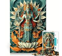 Hindu God Kali 1000 Piece Puzzle For Adults Creative Play Snug Joint Real Challenge Night Activity (38x26cm)