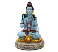 Hindu God Lord Shiva Statue - 5.7”H Shiva Idol Murti Pooja Item Puja Diwali Gifts for Indian Wedding Baby Shower Housewarming Gifts Altar Meditation Yoga Room Spiritual Decor