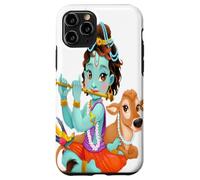 Hindu god Lord Shri Krishna with a Cow and a Bird Case for iPhone 11 Pro