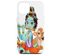 Hindu god Lord Shri Krishna with a Cow and a Bird Case for iPhone 13