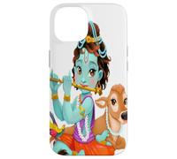 Hindu god Lord Shri Krishna with a Cow and a Bird Case for iPhone 14