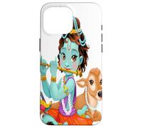 Hindu god Lord Shri Krishna with a Cow and a Bird Case for iPhone 16 Pro Max