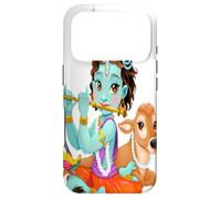 Hindu god Lord Shri Krishna with a Cow and a Bird Case for iPhone 17 Pro
