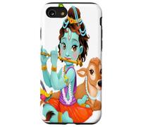 Hindu god Lord Shri Krishna with a Cow and a Bird Case for iPhone SE (2020) / 7/8