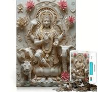 Hindu God Parvati Puzzles for Adults 1000 Puzzles Cognitive Boost Thick Material Family Bond Christmas Surprise (50x75cm)