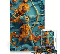Hindu God Rama Jigsaws 1000 Pieces for Teenagers Mind Workout Smooth Joint Home Fun Birthday Idea (38x52cm)