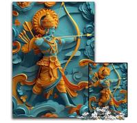 Hindu God Rama Puzzles for 1000 Piece Wooden Puzzles for Teenager Families Perfect DIY Decor BrainTeasing Challenge 1000 PCS(75x50cm)