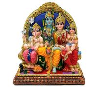 Hindu God Shiva Family Statue - 6.9" H Murti Shiva Family Diwali Gift Pooja Item Puja Gifts for Indian Friends Family Home Temple Office Mandir Altar Shine Yoga Meditation Room Decor