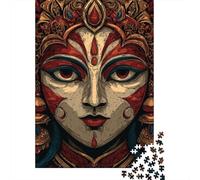 Hindu Goddess Art Print Jigsaw Puzzles Puzzles for Adults Kids. 1000 Piece Impossible Challenge Toy Educational Games Home Decoration for Adults& Kids Age 14 Years Up 70x50cm/1000pcs