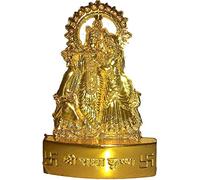 Hindu Indian GODS Lord Ganesh Laxmi Durga Saraswati Ram Hanuman Wealth Luck Pooja Metal Festival Occasion Happiness Mandir Temple Prosperity Success Postive Energy (Radha Krishan)