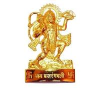 Hindu Indian GODS Lord Ganesh Laxmi Durga Saraswati Ram Hanuman Wealth Luck Pooja Metal Festival Occasion Happiness Mandir Temple Prosperity Success Postive Energy (Hanumanji)