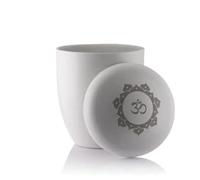 Hindu Om Biodegradable Water Clay Urn For Funeral Burial At Sea, Lake or River