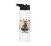 Hindu Spiritual Buddhist Zen Buddha Meditation Mandala Stainless Steel Insulated Water Bottle