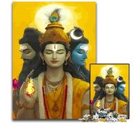 Hindu Trinity Jigsaws 1000 Pieces for Adults Difficult Puzzles for Adults Challenging Brain Teaser Relaxing Toy for Teenagers 1000 PCS(38x26cm)