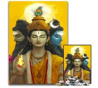 Hindu Trinity Jigsaws 1000 Pieces for Adults Difficult Puzzles for Adults Challenging Brain Teaser Relaxing Toy for Teenagers 1000 PCS(75x50cm)