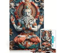 Hinduism Brahma God Jigsaw Puzzles for Adults 1000 Pieces Logic Skill Decompress Family Bond Great Gift (50x75cm)