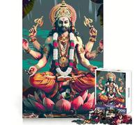 Hinduism God Brahma 1000 Piece Jigsaw Puzzles for Teenagers Jigsaw Memory Build True Detail Playful Challenge (38x52cm)
