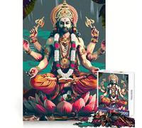 Hinduism God Brahma 1000 Piece Puzzle For Adults Creative Play Snug Joint Real Challenge Night Activity (50x75cm)