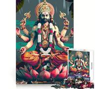 Hinduism God Brahma Puzzles for Adults 1000 Piece Cognitive Train Perfect Connection Pattern Build Art Display (38x26cm)