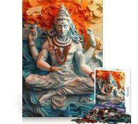 Hinduism Shiva God 1000 Piece Puzzle For Teenagers Brain Exercise Snug Cut Home Activity Classic Xmas Gift (38x52cm)