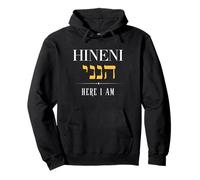 Hineni Here I Am Baruch Hashem in Hebrew Pullover Hoodie