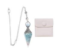 HINFHI 1 Piece Hexagonal Cone Pendant Pendant, 1 Piece Snap Jewelry Bag, Aura Healing Stone Pendant, Classic Retro, Creative Gem Gift.