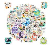 HINFHI 100 Bible Graffiti Stickers, Retro Stickers, Waterproof Decorative Stickers, Can Decorate Water Cups, Suitcases, Guitars.