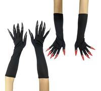 HINFHI 2 Double Creative Gloves, Role-Playing Accessories, Makeup Party Clothing Accessories, Retro Personality Gloves.
