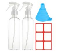HINFHI 2-Piece Spray Bottles, 1-Piece Funnel And 1-Piece Label Sticker, Cosmetics Bottling, Silicone Folding Funnel, Writing Label Paper.