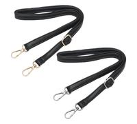 HINFHI 2 Pieces Black PU Leather Shoulder Straps, Women's Bag Accessories, Adjustable, Classic Style