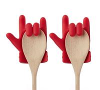 HINFHI 2 Pieces Creative Spoon Rack, Pot Lid Lift, Heat-Resistant Kitchen Tools, Kitchen Supplies, Cooking Accessories.