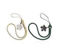HINFHI 2 Pieces Of Flower Mobile Phone Chain, Simple Mobile Phone Chain, Braided Wrist Strap, Mobile Phone Accessories.
