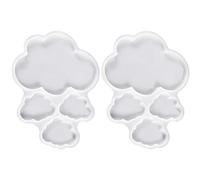 HINFHI 2 Pieces Of Four-Connected Cloud Silicone Mold, Creative Simple, Multi-Purpose, Reusable, Resin Gypsum Mold, Diy Handmade Gift Tool.