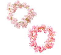 HINFHI 2 Pieces Of Simulated Cherry Blossom Rattan, Wedding Decoration, Home Decoration, Ele Decoration, Party Scene Arrangement.