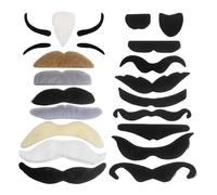 HINFHI 20 Pieces Of Fake Beard, Multiple Styles, Role-Playing Simulation Props, Creative Personality, Interesting Fake Beards, Party Decoration.