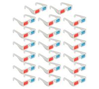 HINFHI 20 Pieces Of Paper 3D Glasses, Portable Glasses, Movie Viewing Accessories, Suitable For Tv, Computer, Projectors.