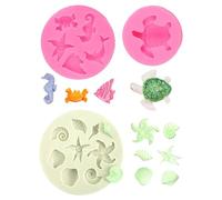 HINFHI 3 Pieces Of Marine Themed Mold, Baking Tools, Kitchen Supplies, Creative Molds, Dessert Making Tools.
