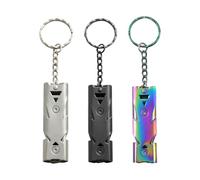 HINFHI 3 Pieces Of Stainless Steel Whistle, Emergency Whistle, Sound Maker, Training Whistle, Outdoor Activity Equipment.