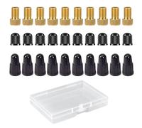 HINFHI 30-Piece Valve Cap And 1-Piece Storage Box, Dustproof Valve Cap, Plastic Valve Cover, Tire Accessories, Valve Adapter.