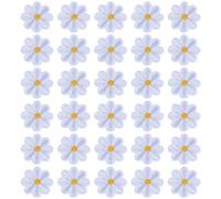 HINFHI 30 Pieces Of Daisy Embroidered Cloth Patch, Simple And Versatile Cloth Patch, Clothes Repair Patch, Which Can Decorate Hats, Shoes, And Clothes.