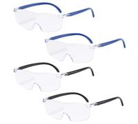 HINFHI 4-Piece Reading Magnifying Glasses, Clear Vision, Simple And Fashionable, Creative 3X Magnification, Universal For Men And Women, Integrated Lenses.
