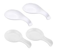 HINFHI 4 Pieces Plastic Spoon Pads, Spoon Storage Rack, Kitchen Supplies, Cooking Accessories, Durable Tableware.