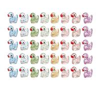 HINFHI 40 Pieces Of Mini Duck Ornaments, Cute Resin Ornaments, Home Decorations, Micro Landscape Accessories, Garden Decorations.