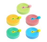 HINFHI 5 Pieces Silicone Sea Lid, Straw Cup Accessories, Round Cup Lid, Leakproof Cup Lid, Reusable Cup Lid.