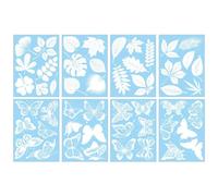 HINFHI 50 Pieces Of Bird Anti-Collision Window Stickers, Leaf Butterflies, Creative Window Decoration, Electrostatic Glass Stickers, Warning Protection Bird Decals.